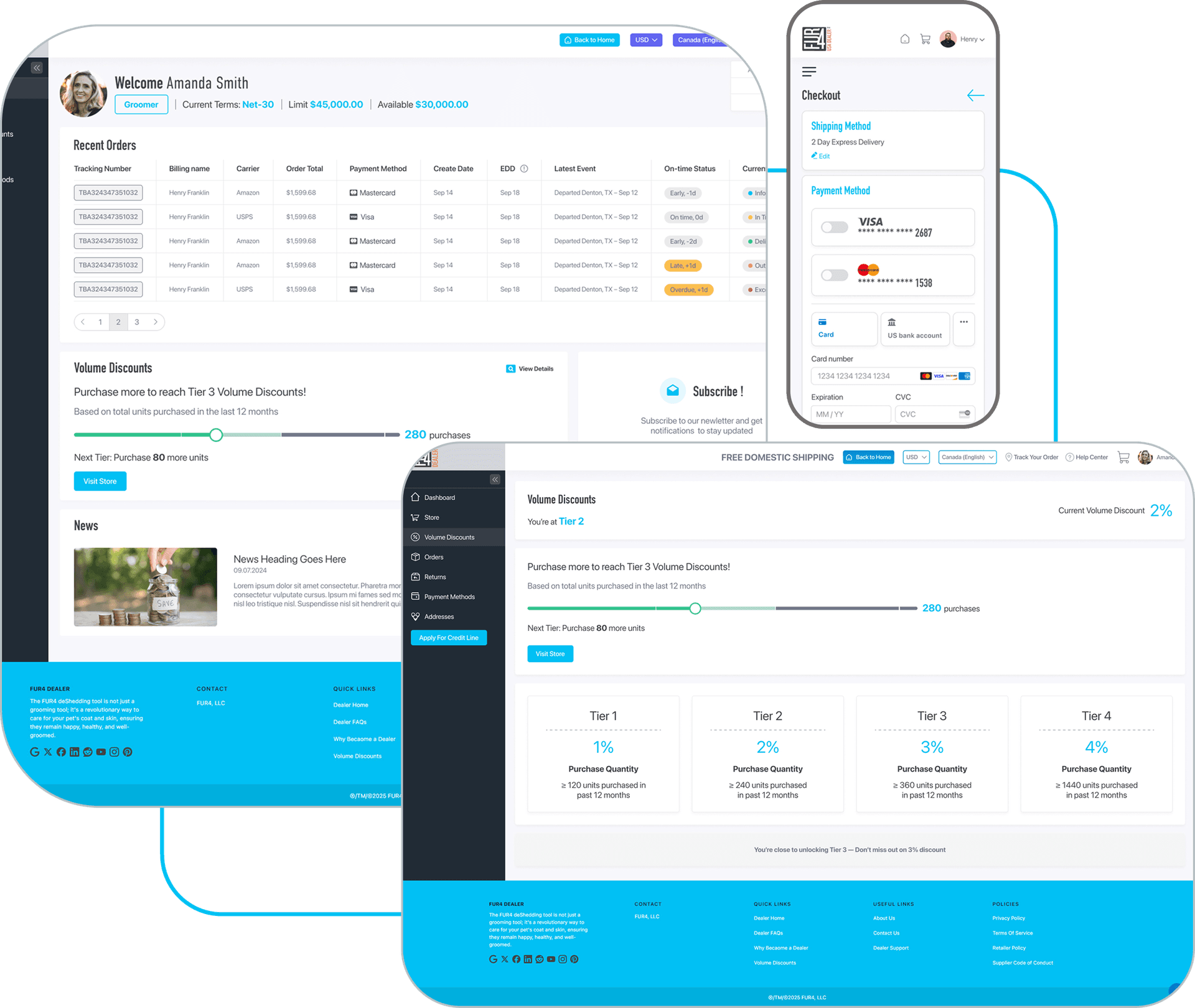 Dealer portal dashboard